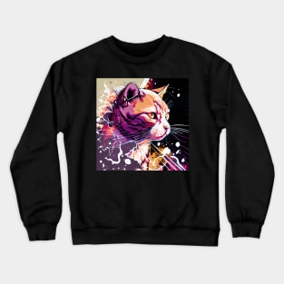 Cat Colorful Illustration Crewneck Sweatshirt